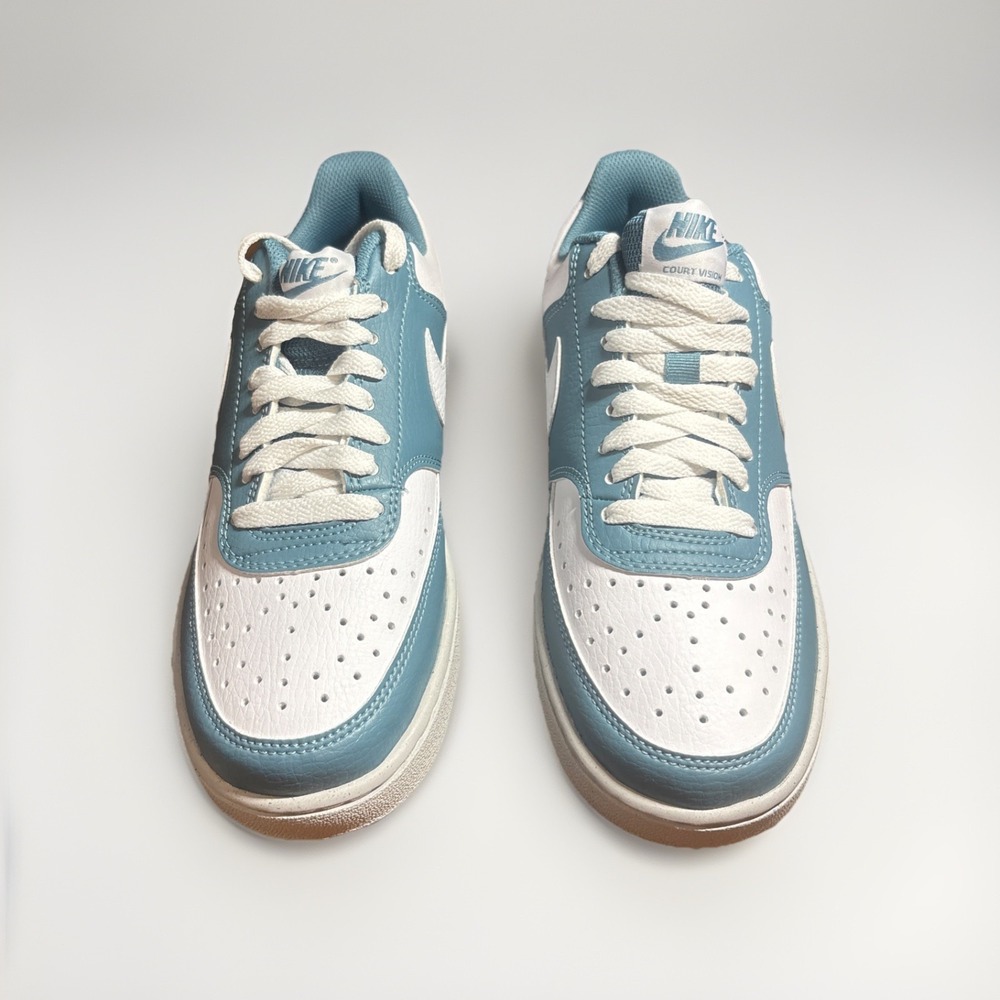 Nike Women's Court Vision Low Next Shoes - Smoky Blue & White - Size 7.5 NEW